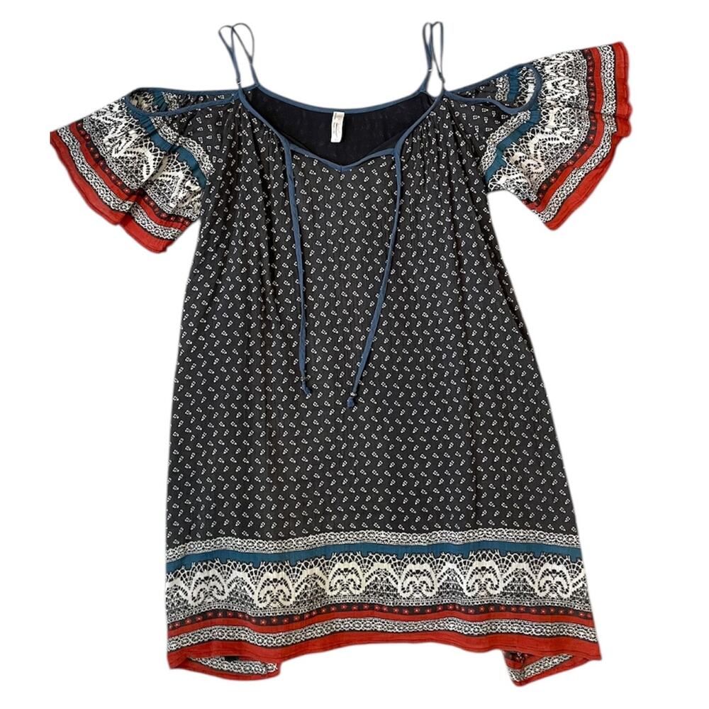 Free People FP Movement Cold Shoulder Boho Mini Dress Lace Small